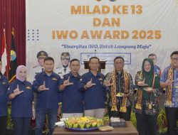 Rayakan Hari Jadi ke-13, IWO Lampung Berikan Penghargaan kepada Gubernur Lampung